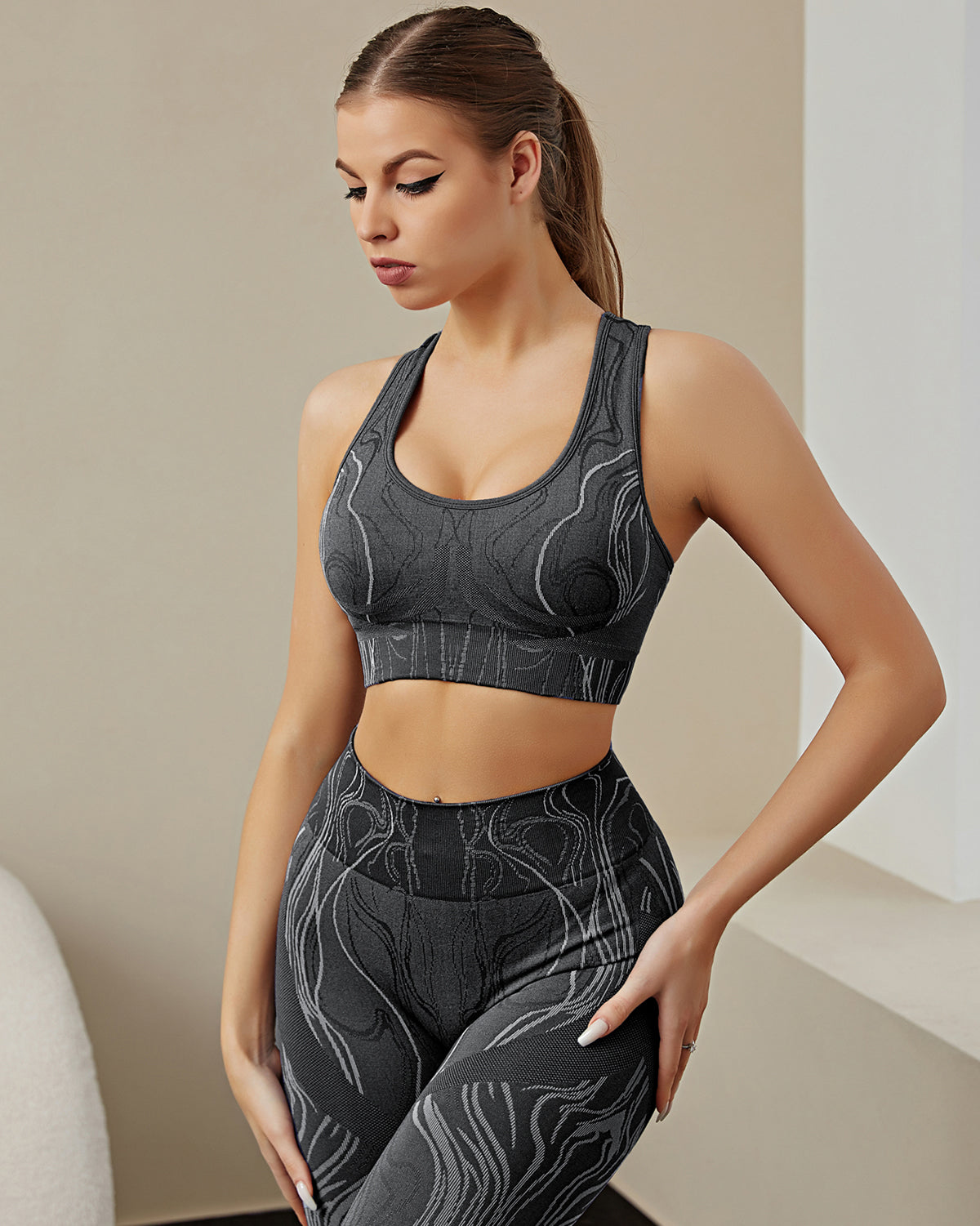 Jacqueline Sport-BH - Schwarz