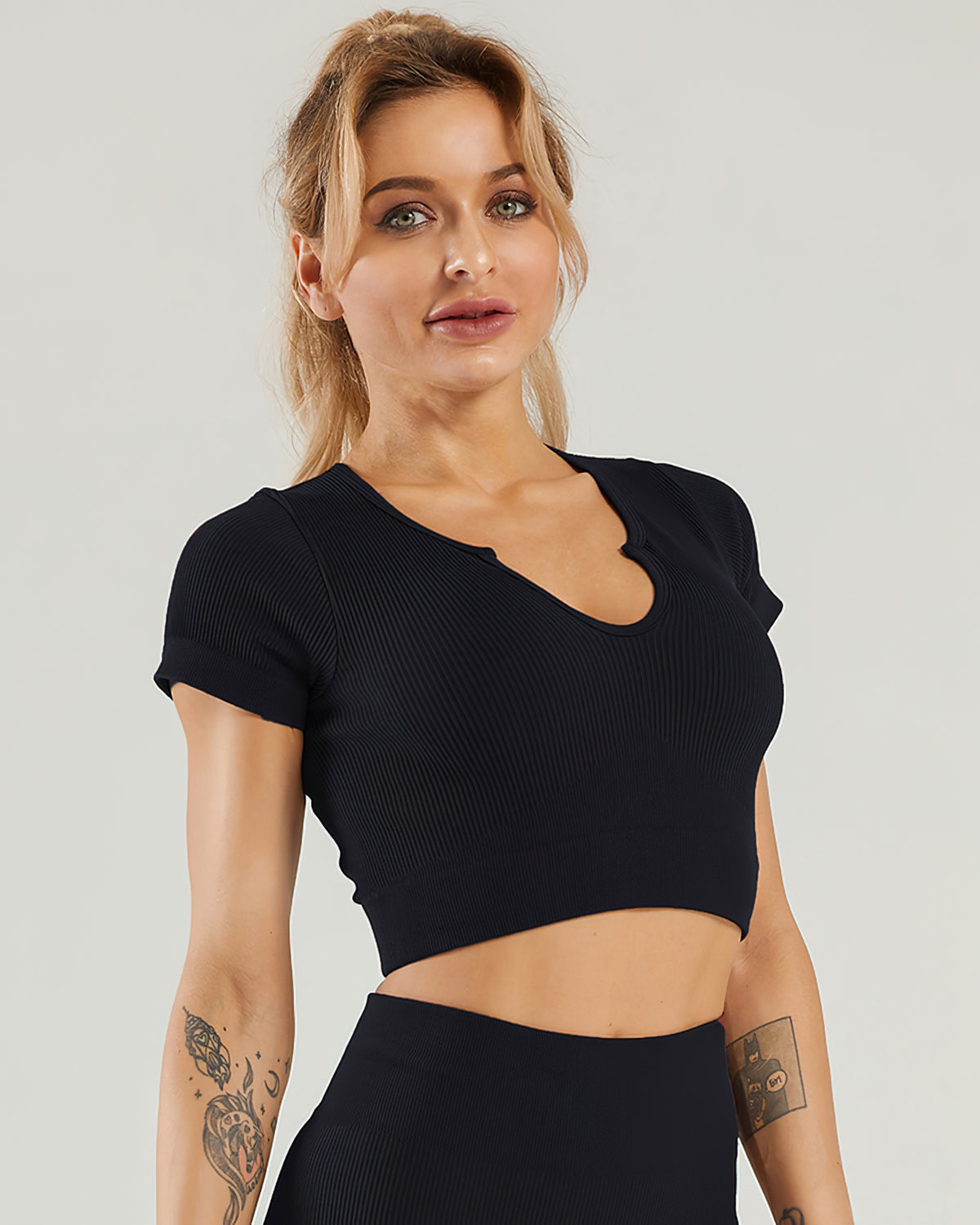 Nieve Crop Top - Schwarz