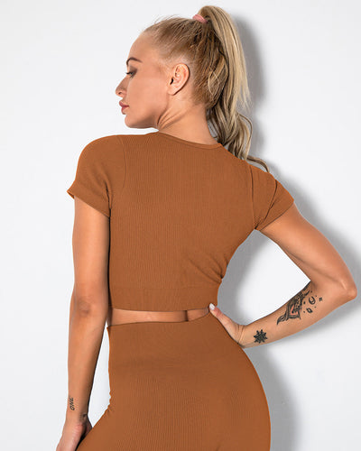 Nieve Crop Top - Kupfer