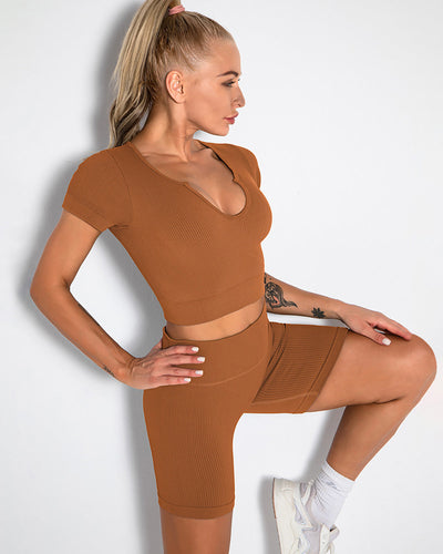 Nieve Crop Top - Kupfer