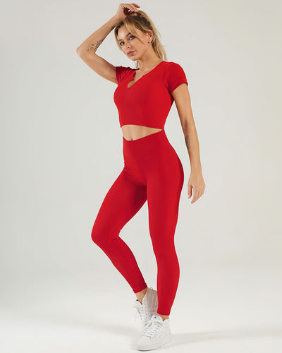 Nieve Crop Top - Hellrot