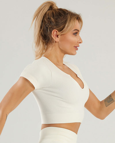 Nieve Crop Top - Beige