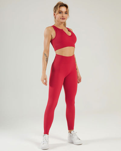 Nieve Keyhole Sport-BH - Hellrot