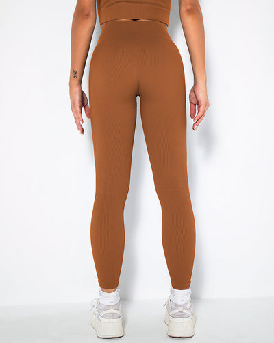 Nieve Seamless Leggings Gerippt - Kupfer