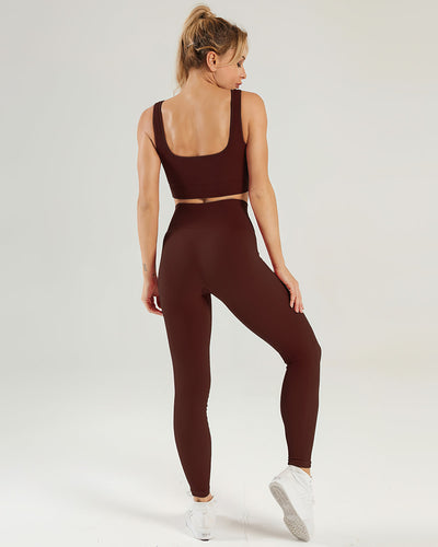Nieve Seamless Leggings Gerippt - Maroon