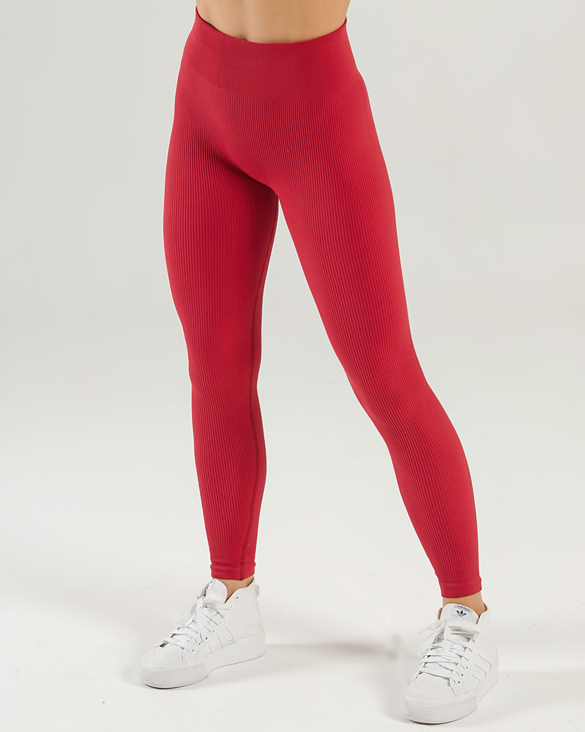 Nieve Seamless Leggings Gerippt - Hellrot