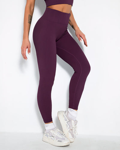 Nieve Seamless Leggings Gerippt - Lila