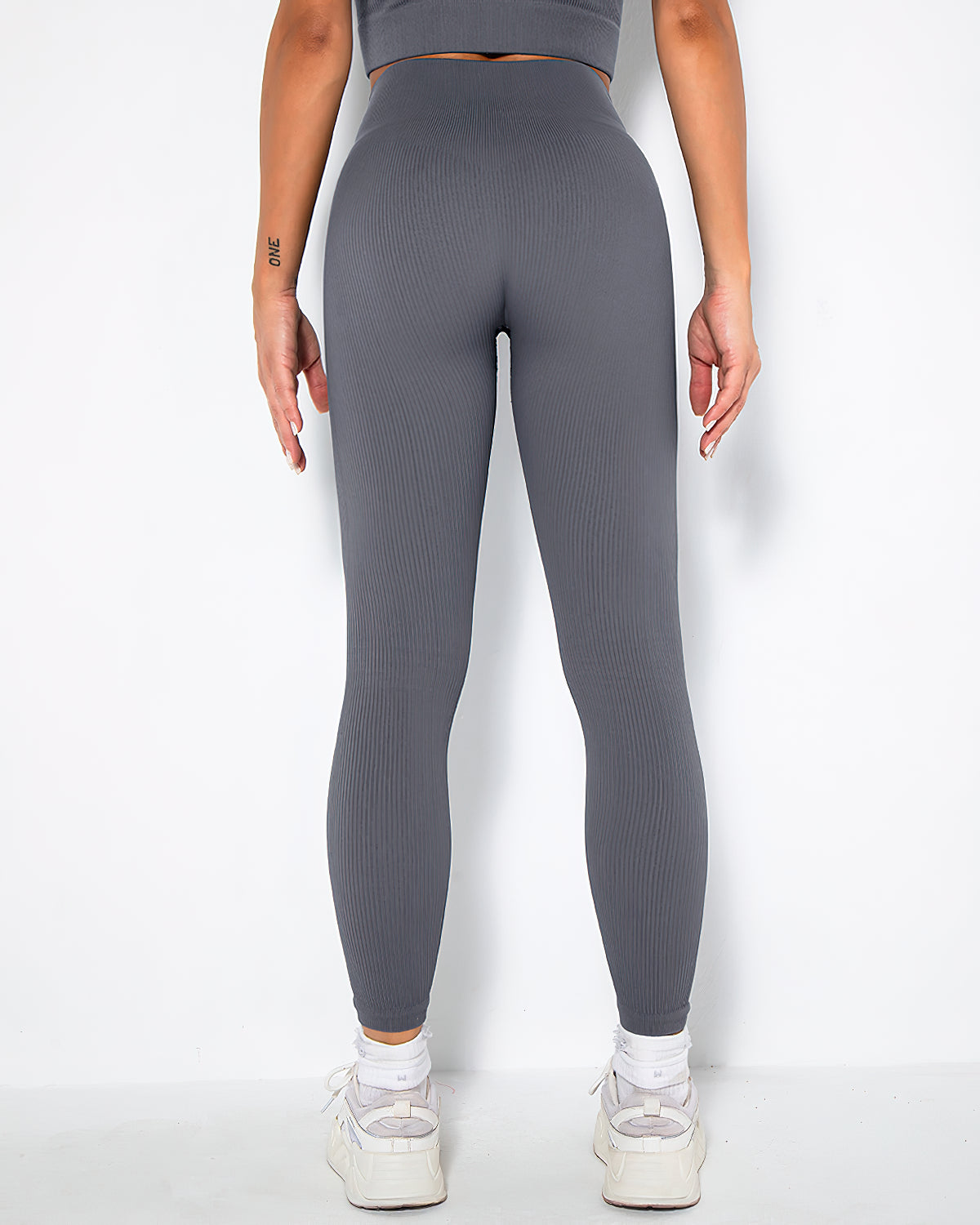 Nieve Seamless Leggings Gerippt - Grau
