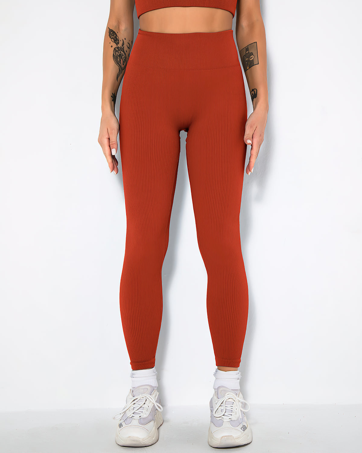 Nieve Seamless Leggings Gerippt - Dunkelrot