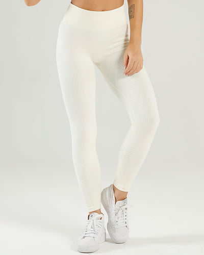 Nieve Seamless Leggings Gerippt - Beige