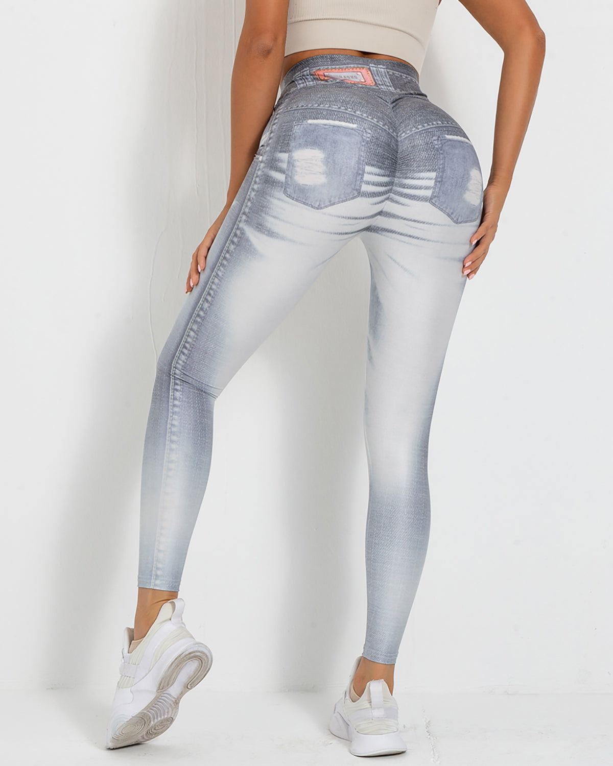 Normani Faux Denim Leggings - Bright Spot