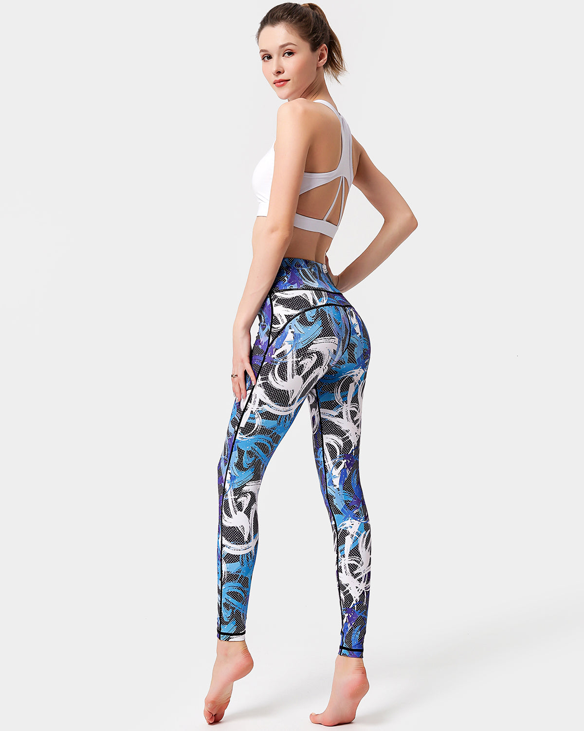 Leggings mit Pinselstrich-Design