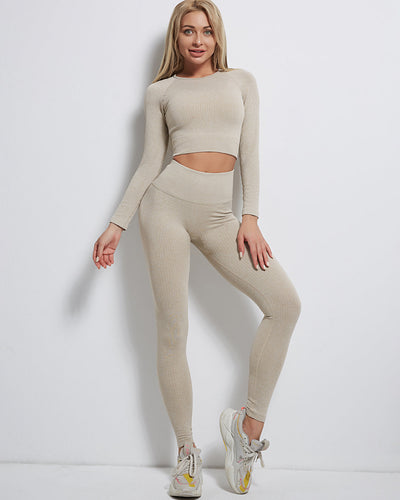 Rozy Seamless Leggings Gerippt - Khaki