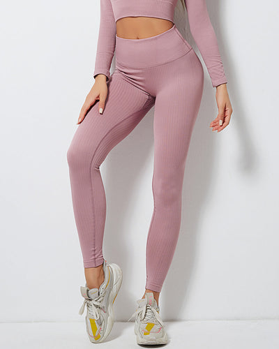 Rozy Seamless Leggings Gerippt - Rose