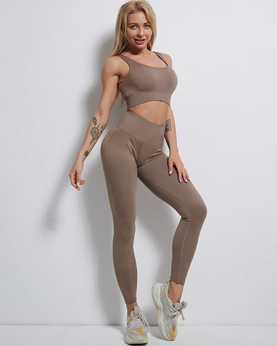 Rozy Seamless Leggings Gerippt - Toffee