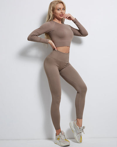 Rozy Seamless Leggings Gerippt - Toffee