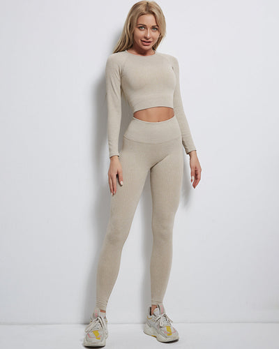 Rozy Long Sleeve Gerippt - Khaki