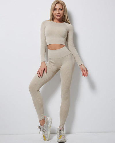 Rozy Long Sleeve Gerippt - Khaki