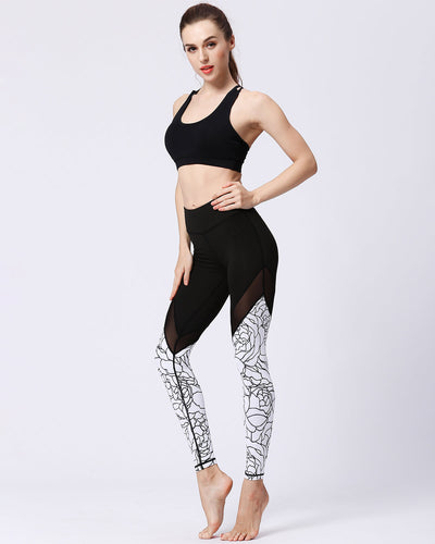 Scribble Mesh Leggings