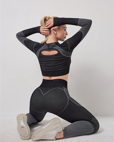 Stealth Crew Seamless Leggings - Schwarz