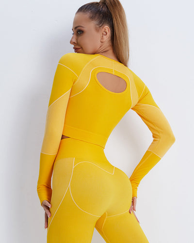Stealth Crew Seamless Long Sleeve - Gelb