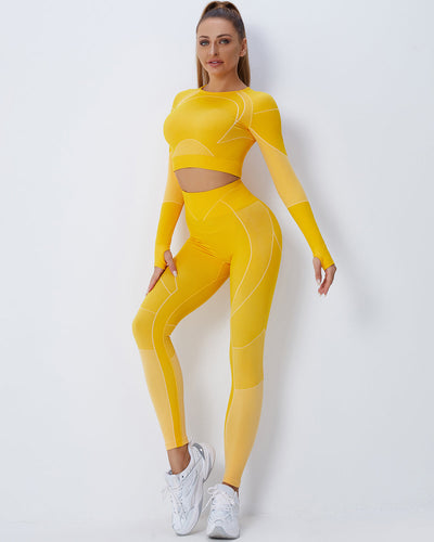 Stealth Crew Seamless Long Sleeve - Gelb