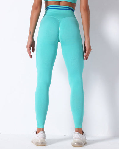 Zephyr High-Rise-Leggings - Türkis