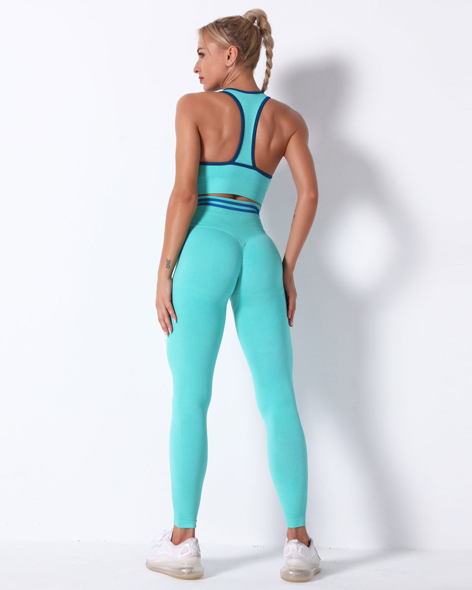 Zephyr High-Rise-Leggings - Türkis