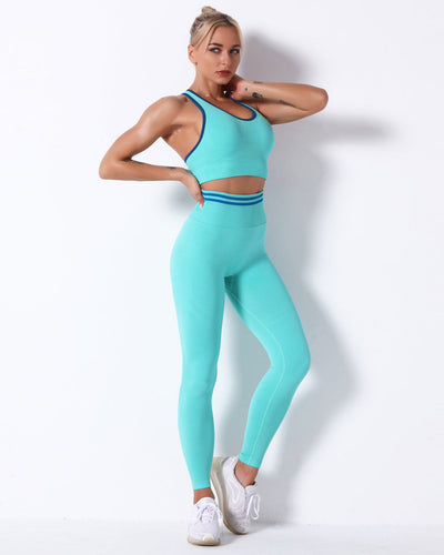 Zephyr High-Rise-Leggings - Türkis