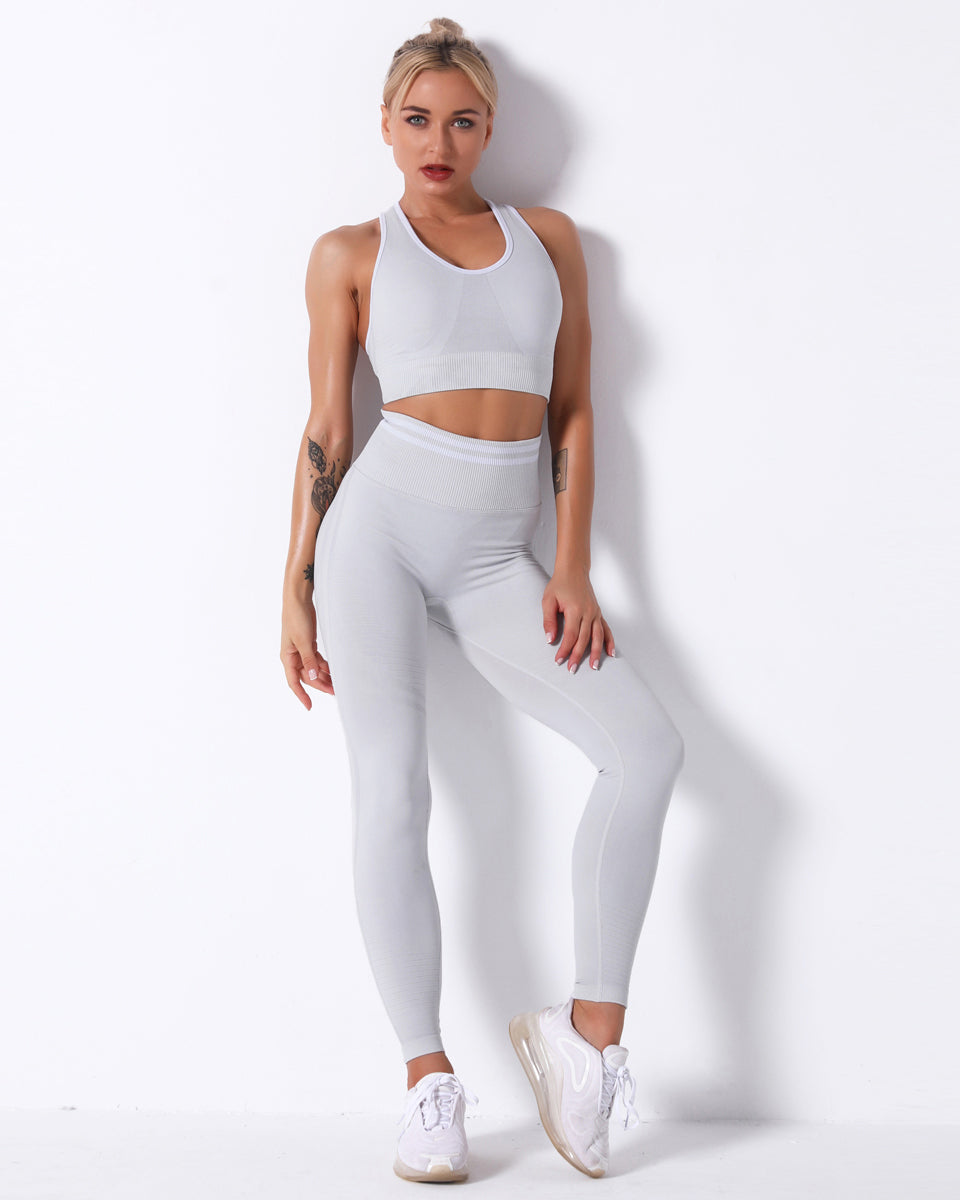 Zephyr High-Rise-Leggings - Hellgrau